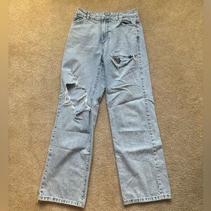 Garage Wide Leg Ripped Jeans